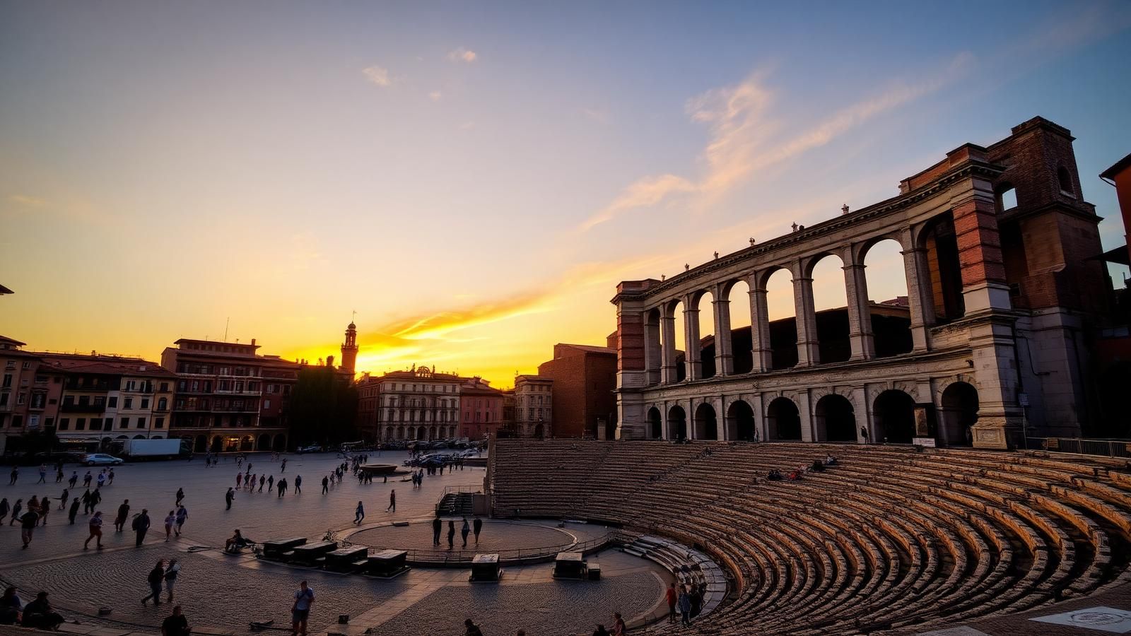 Arena di Verona in Piazza Bra — distribuzione volantini Intermedia a Verona, Valpolicella e Lago di Garda